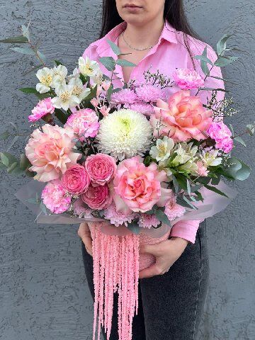 Композиция &laquo;Розовое наслаждение&raquo; от интернет-магазина цветов в 