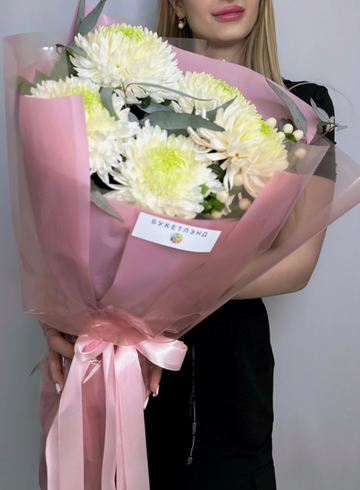 Букет с хризантемами &laquo;Летний сад&raquo; от интернет-магазина цветов в 