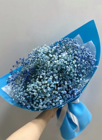 Букет из гипсофилы «Голубая лагуна» от интернет-магазина цветов в 