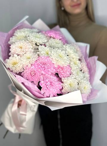 Букет из хризантем &laquo;Розовая мечта&raquo; от интернет-магазина цветов в 