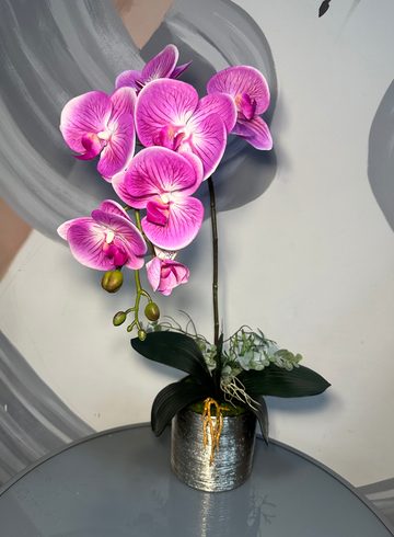 Искусственная орхидея розовая от интернет-магазина цветов в 