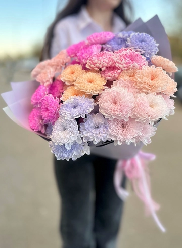 Букет из 9 хризантем &laquo;Краски лета&raquo; от интернет-магазина цветов в 