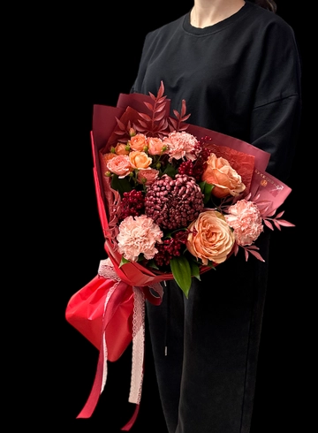 Сборный букет «Оттенки осени» от интернет-магазина цветов в 