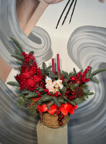 Большая композиция из нобилиса &laquo;Зимняя сказка&raquo; от интернет-магазина цветов в 