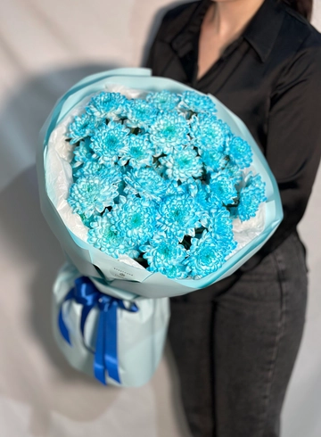 Букет из хризантем &laquo;Голубая лагуна&raquo; от интернет-магазина цветов в 