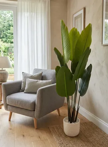 Стрелиция искусственная в кашпо от интернет-магазина цветов в 